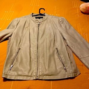Tan leather jacket by black rivet size xl